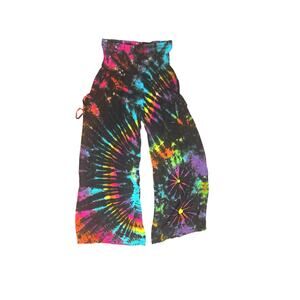 Kathmandu Imports Women’s Tie Dye Pants Large Boho Festival Wide Leg Hippie